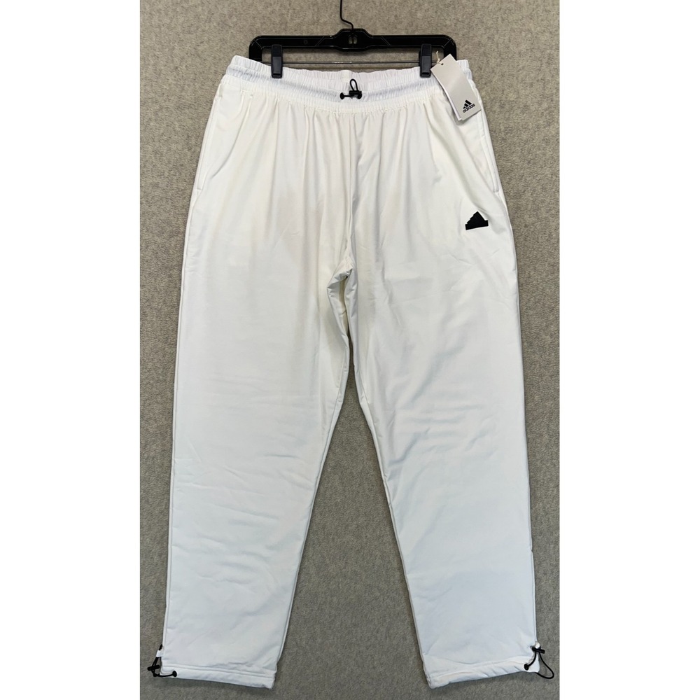 NWT Adidas Mens City Escape Track Pants Off White Regular Fit Tapered Leg XL